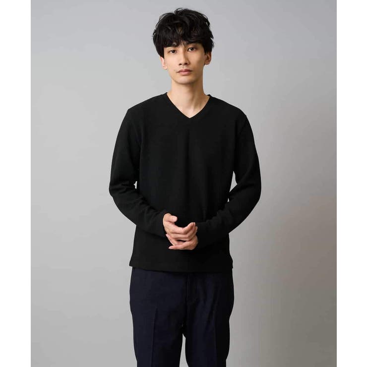 千鳥ジャカードVネックTシャツ 通勤 ビジネス | a.v.v【MEN】 | 詳細画像15 
