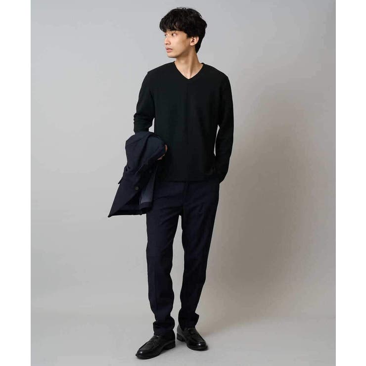 千鳥ジャカードVネックTシャツ 通勤 ビジネス | a.v.v【MEN】 | 詳細画像2 