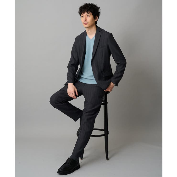 千鳥ジャカードVネックTシャツ 通勤 ビジネス | a.v.v【MEN】 | 詳細画像24 