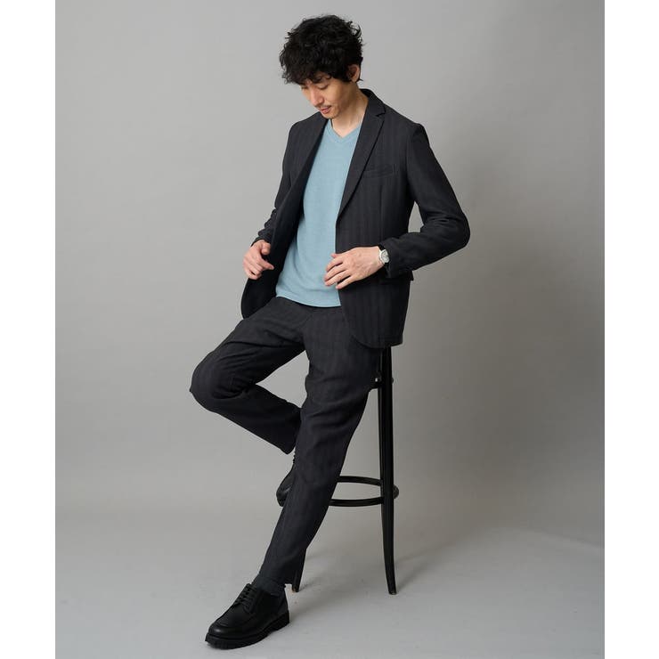 千鳥ジャカードVネックTシャツ 通勤 ビジネス | a.v.v【MEN】 | 詳細画像25 