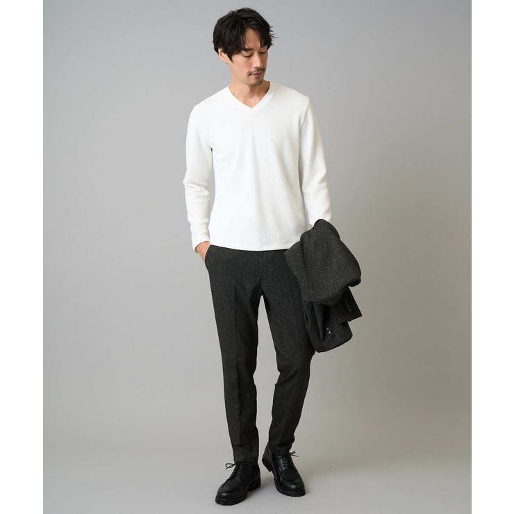 千鳥ジャカードVネックTシャツ 通勤 ビジネス | a.v.v【MEN】 | 詳細画像29 