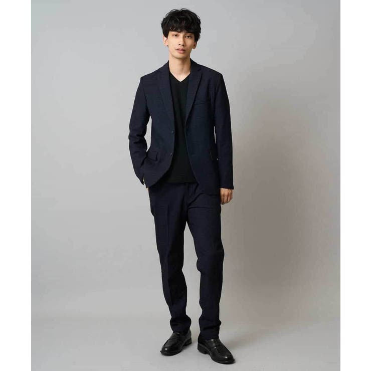 千鳥ジャカードVネックTシャツ 通勤 ビジネス | a.v.v【MEN】 | 詳細画像3 