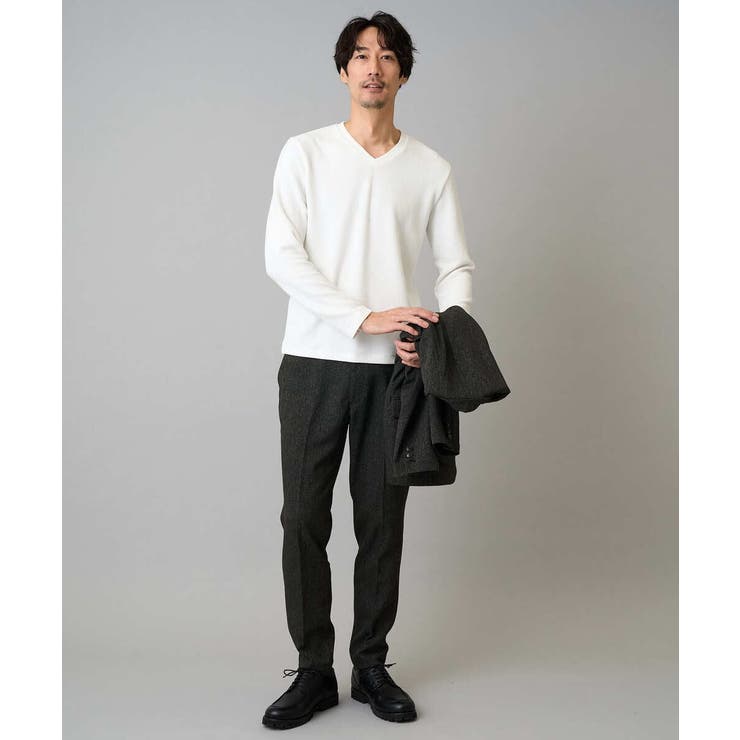 千鳥ジャカードVネックTシャツ 通勤 ビジネス | a.v.v【MEN】 | 詳細画像30 