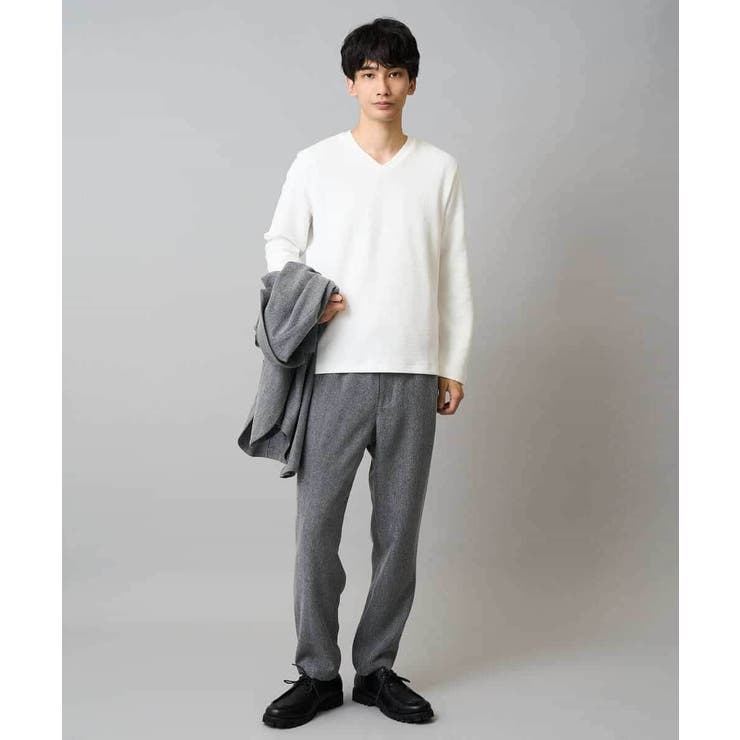 千鳥ジャカードVネックTシャツ 通勤 ビジネス | a.v.v【MEN】 | 詳細画像31 