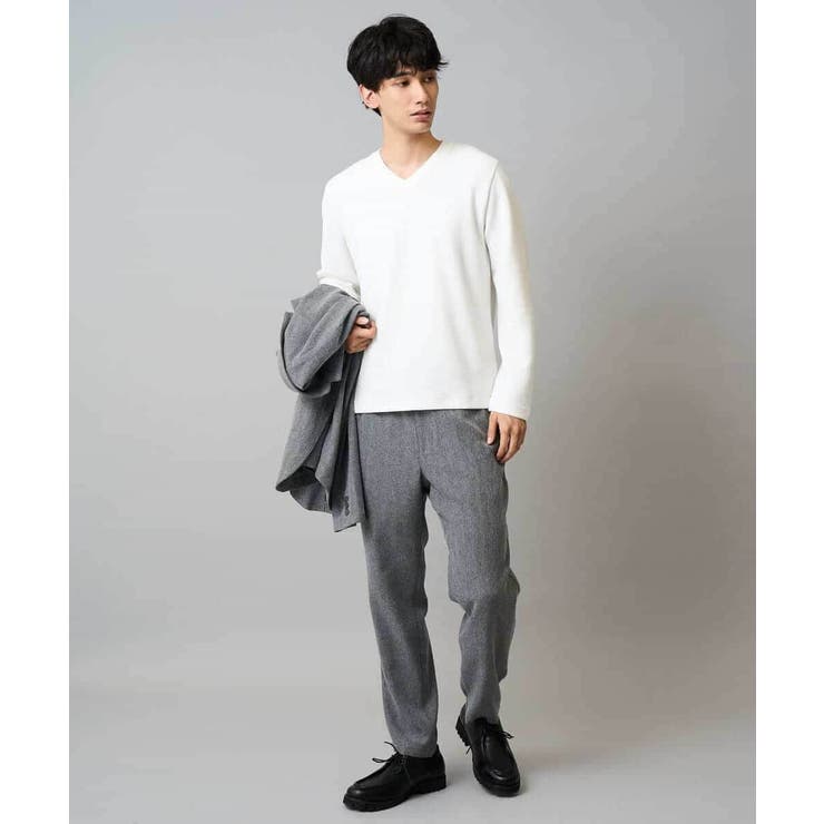 千鳥ジャカードVネックTシャツ 通勤 ビジネス | a.v.v【MEN】 | 詳細画像32 