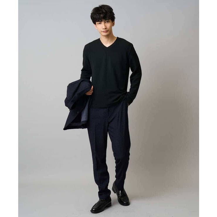 千鳥ジャカードVネックTシャツ 通勤 ビジネス | a.v.v【MEN】 | 詳細画像35 