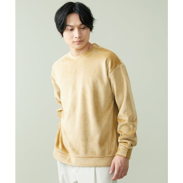 S-XXL】ジャージーコーデュロイプルオーバー[品番：ITKW0009504