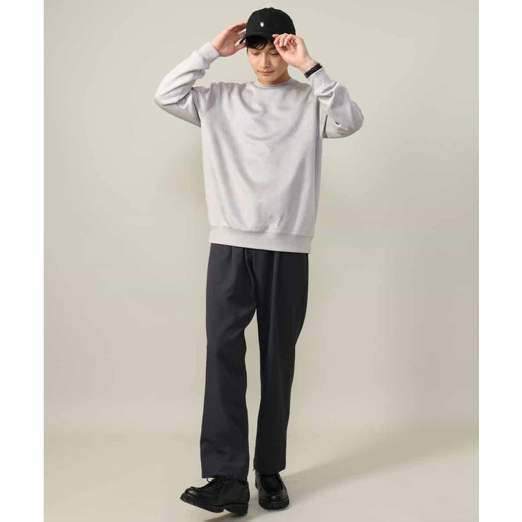 【春まで使える】フェイクスエードセミワイドシルエットプルオーバー(無地） | a.v.v【MEN】 | 詳細画像10 