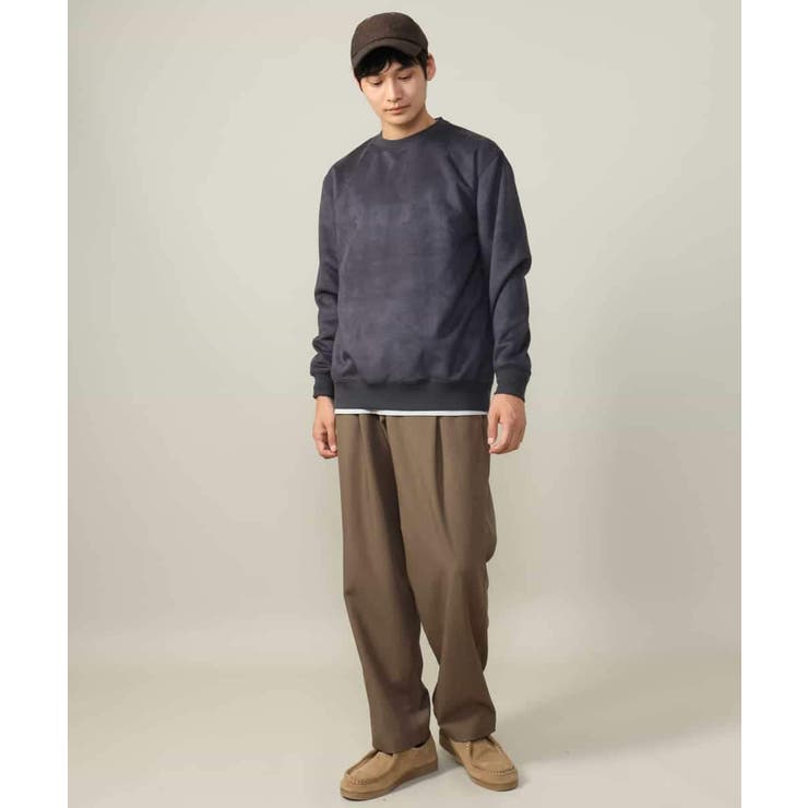 【春まで使える】フェイクスエードセミワイドシルエットプルオーバー(無地） | a.v.v【MEN】 | 詳細画像14 