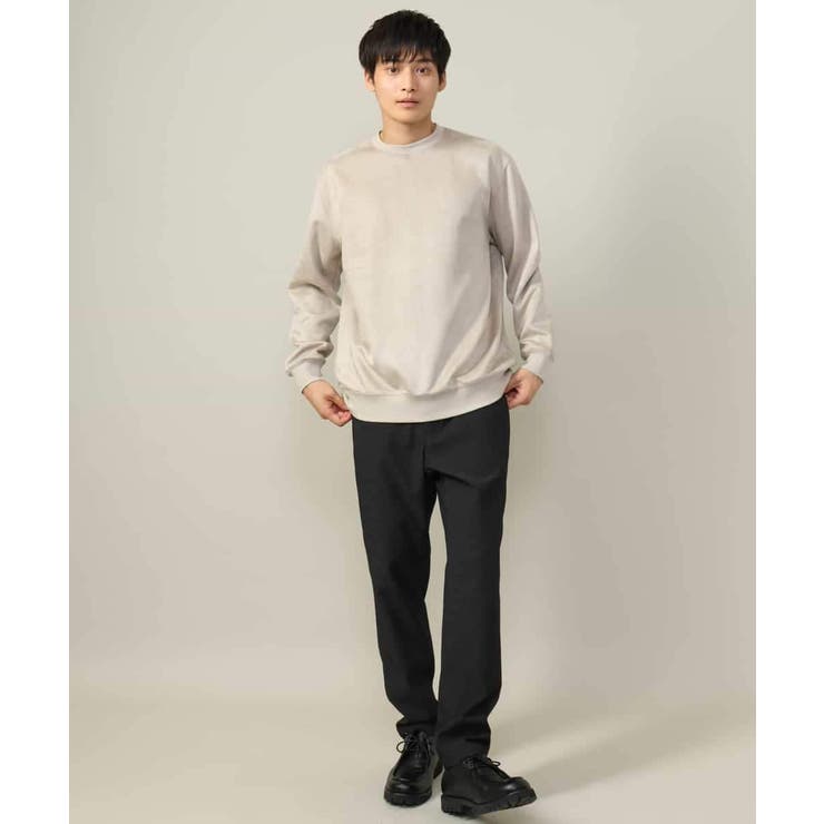 【春まで使える】フェイクスエードセミワイドシルエットプルオーバー(無地） | a.v.v【MEN】 | 詳細画像18 