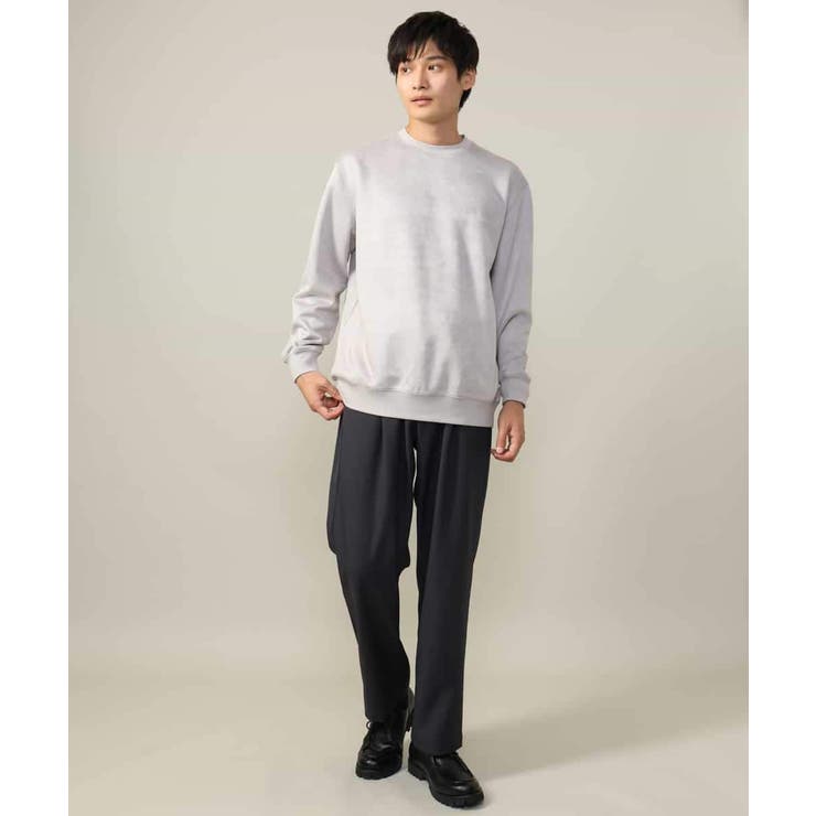【春まで使える】フェイクスエードセミワイドシルエットプルオーバー(無地） | a.v.v【MEN】 | 詳細画像2 
