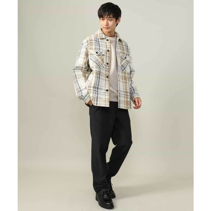 【春まで使える】フェイクスエードセミワイドシルエットプルオーバー(無地） | a.v.v【MEN】 | 詳細画像21 