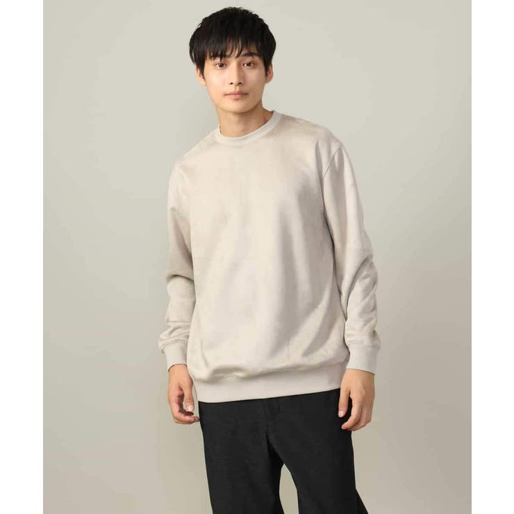 【春まで使える】フェイクスエードセミワイドシルエットプルオーバー(無地） | a.v.v【MEN】 | 詳細画像22 