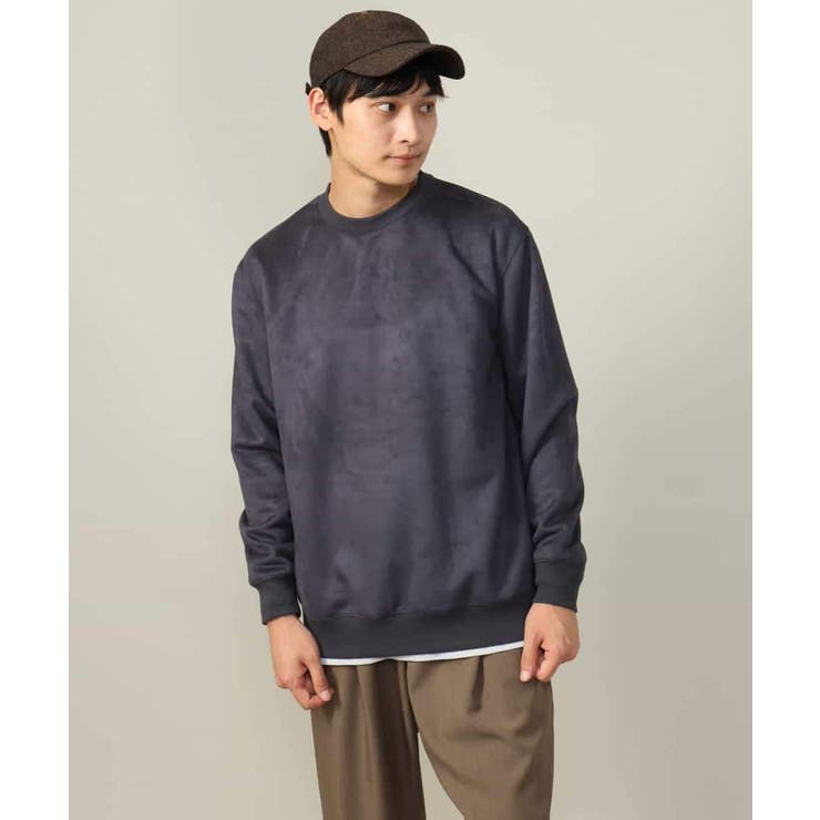 【春まで使える】フェイクスエードセミワイドシルエットプルオーバー(無地） | a.v.v【MEN】 | 詳細画像24 