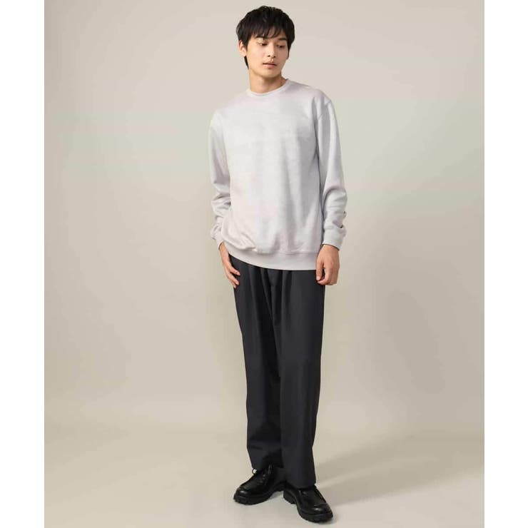 【春まで使える】フェイクスエードセミワイドシルエットプルオーバー(無地） | a.v.v【MEN】 | 詳細画像3 