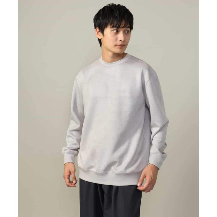 【春まで使える】フェイクスエードセミワイドシルエットプルオーバー(無地） | a.v.v【MEN】 | 詳細画像30 