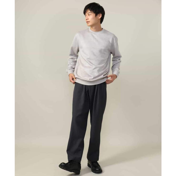 【春まで使える】フェイクスエードセミワイドシルエットプルオーバー(無地） | a.v.v【MEN】 | 詳細画像4 