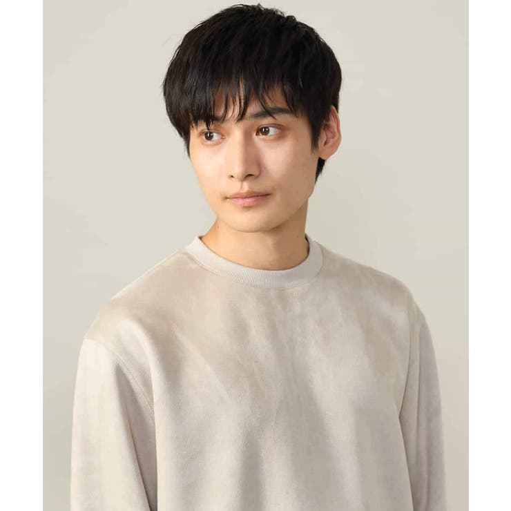 【春まで使える】フェイクスエードセミワイドシルエットプルオーバー(無地） | a.v.v【MEN】 | 詳細画像41 