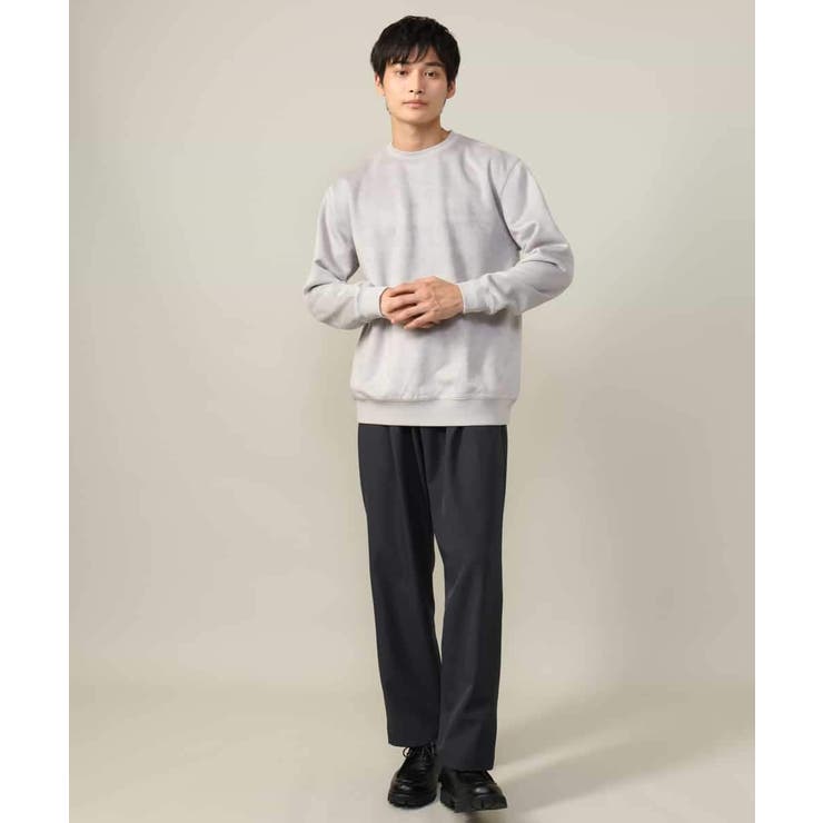 【春まで使える】フェイクスエードセミワイドシルエットプルオーバー(無地） | a.v.v【MEN】 | 詳細画像5 