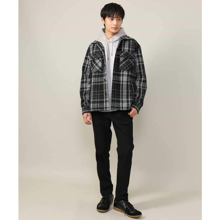 【春まで使える】フェイクスエードエンボスロゴパーカー | a.v.v【MEN】 | 詳細画像4 