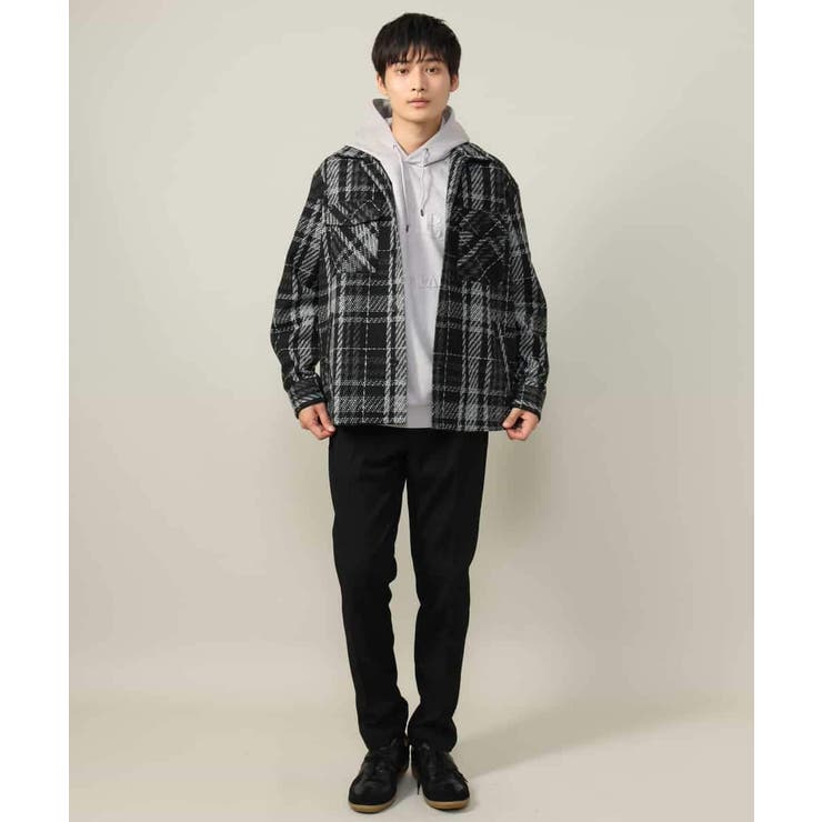 【春まで使える】フェイクスエードエンボスロゴパーカー | a.v.v【MEN】 | 詳細画像5 