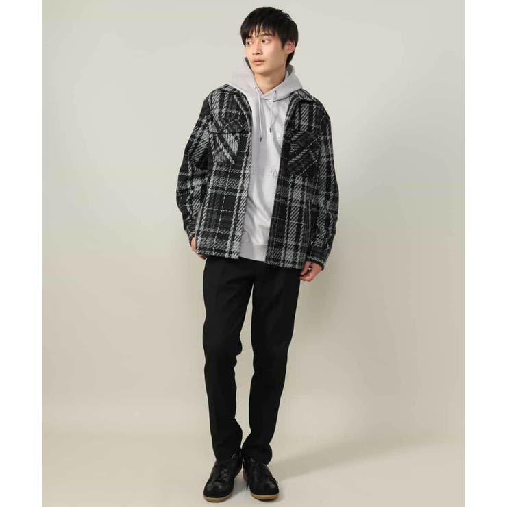 【春まで使える】フェイクスエードエンボスロゴパーカー | a.v.v【MEN】 | 詳細画像6 