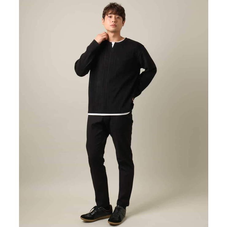 【楽してサマ見え】ケーブル柄フェイクレイヤードカットソー | a.v.v【MEN】 | 詳細画像10 