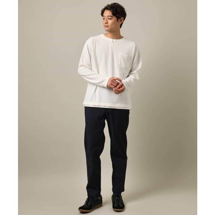 【楽してサマ見え】ケーブル柄フェイクレイヤードカットソー | a.v.v【MEN】 | 詳細画像13 