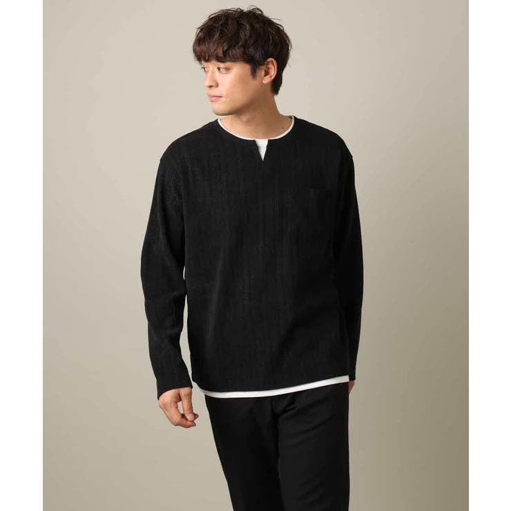 【楽してサマ見え】ケーブル柄フェイクレイヤードカットソー | a.v.v【MEN】 | 詳細画像21 