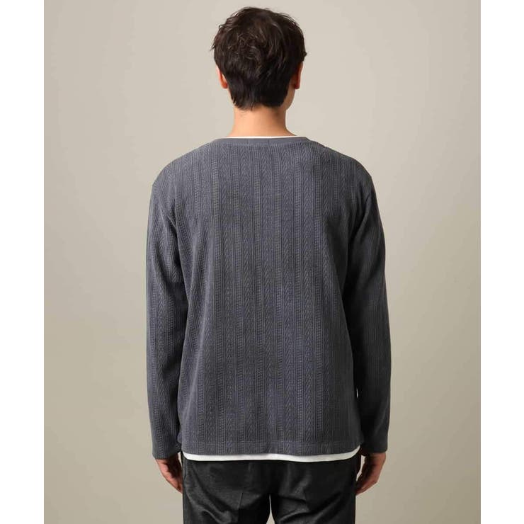 【楽してサマ見え】ケーブル柄フェイクレイヤードカットソー | a.v.v【MEN】 | 詳細画像29 