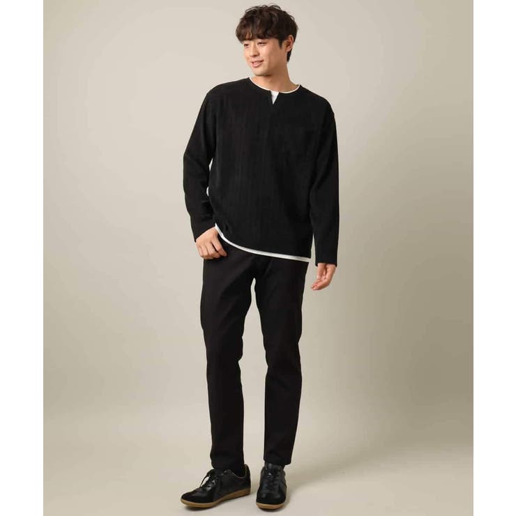 【楽してサマ見え】ケーブル柄フェイクレイヤードカットソー | a.v.v【MEN】 | 詳細画像9 