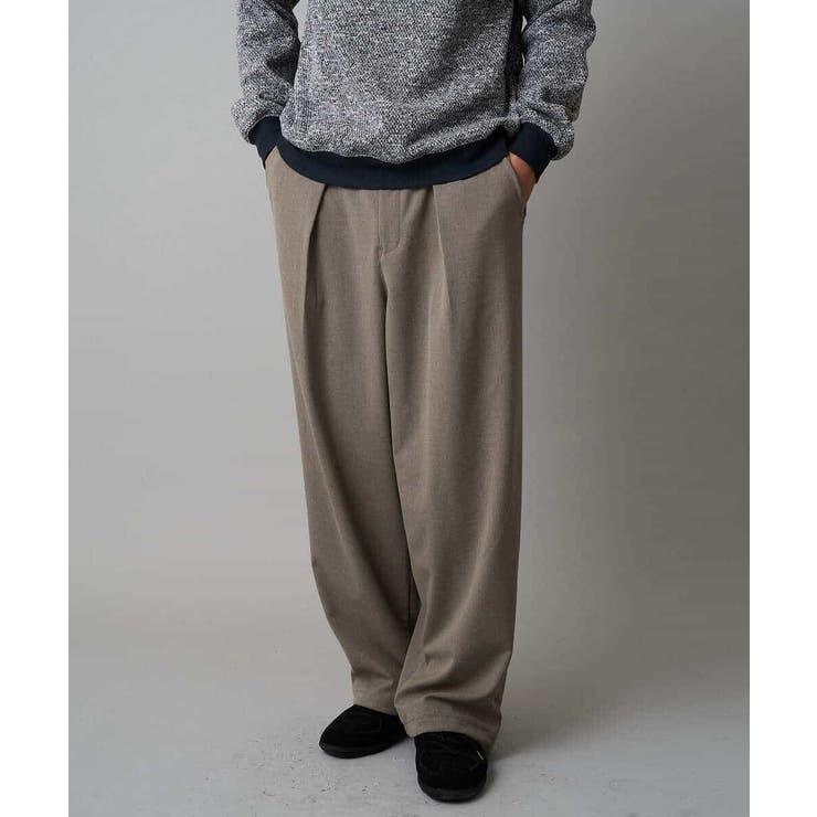 【イージーケア/洗濯機で洗える】裏微起毛ストレッチオーバーパンツ | a.v.v【MEN】 | 詳細画像1 