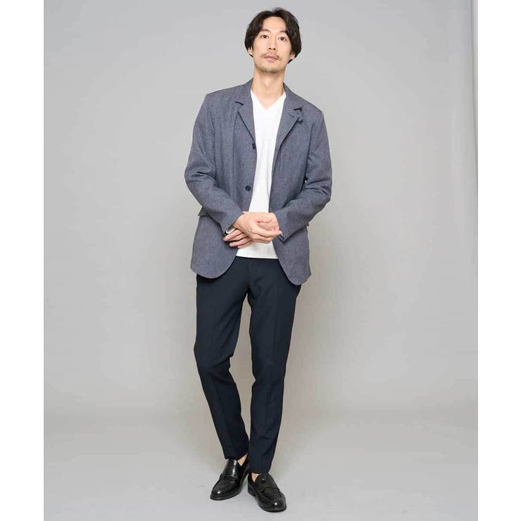 【イージーケア 洗濯機で洗える ストレッチ】グレンチェックストレッチスマートスラ… | a.v.v【MEN】 | 詳細画像10 