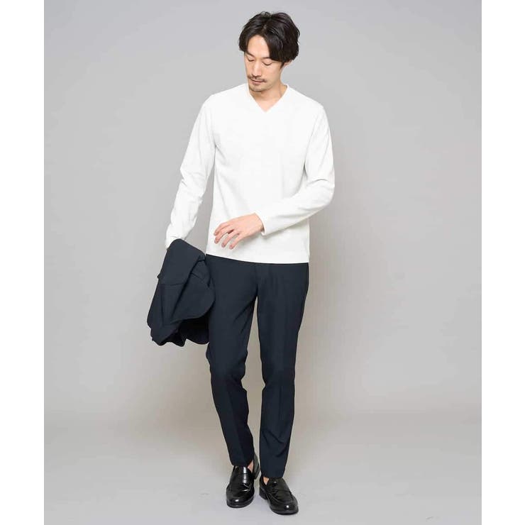 【イージーケア 洗濯機で洗える ストレッチ】グレンチェックストレッチスマートスラ… | a.v.v【MEN】 | 詳細画像2 