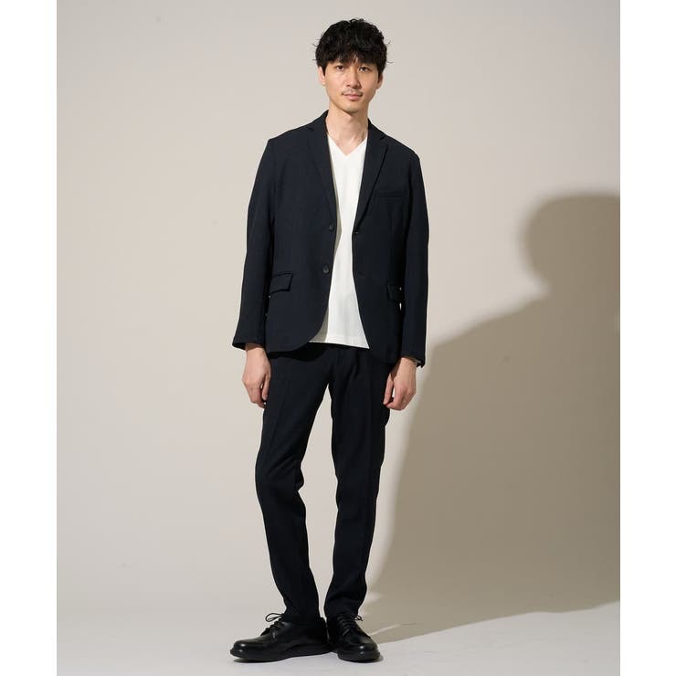 【イージーケア 洗濯機で洗える ストレッチ】グレンチェックストレッチスマートスラ… | a.v.v【MEN】 | 詳細画像22 