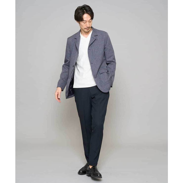 【イージーケア 洗濯機で洗える ストレッチ】グレンチェックストレッチスマートスラ… | a.v.v【MEN】 | 詳細画像8 