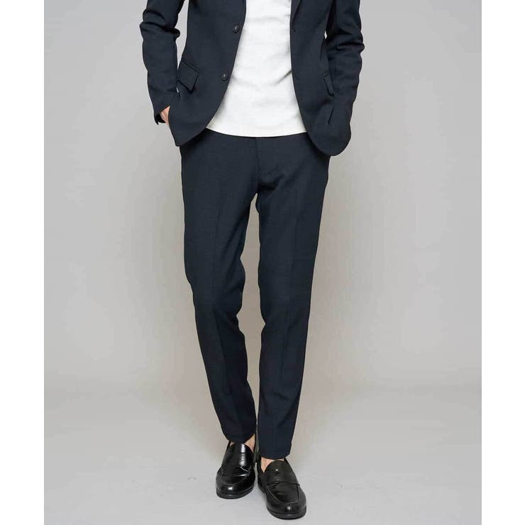 ネイビー | 【イージーケア 洗濯機で洗える ストレッチ】グレンチェックストレッチスマートスラ… | a.v.v【MEN】