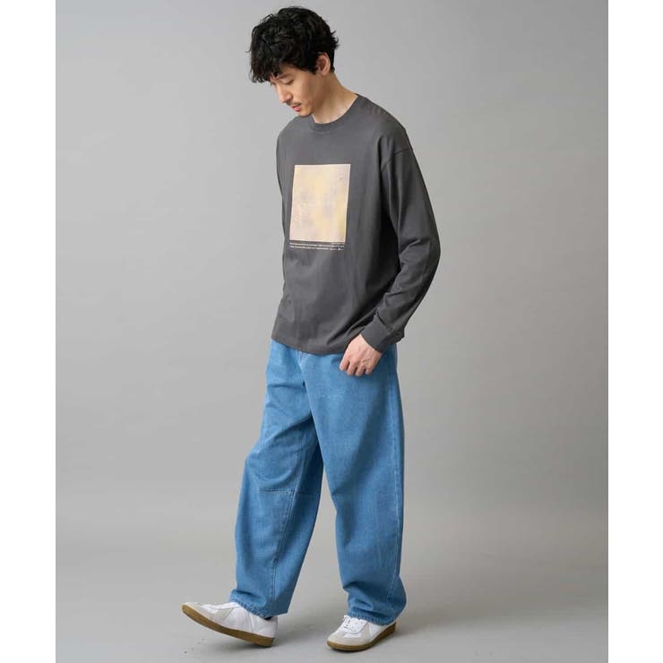 【洗濯機で洗える】デニムバレルレッグイージーパンツ | a.v.v【MEN】 | 詳細画像8 