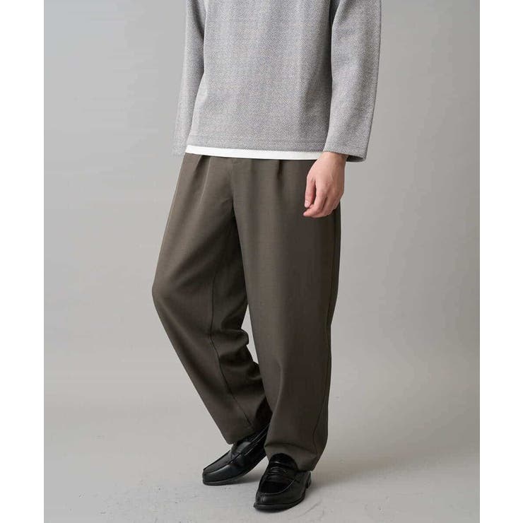 カーキ | 【イージーケア 洗濯機で洗える 毛玉になりにくい | a.v.v【MEN】