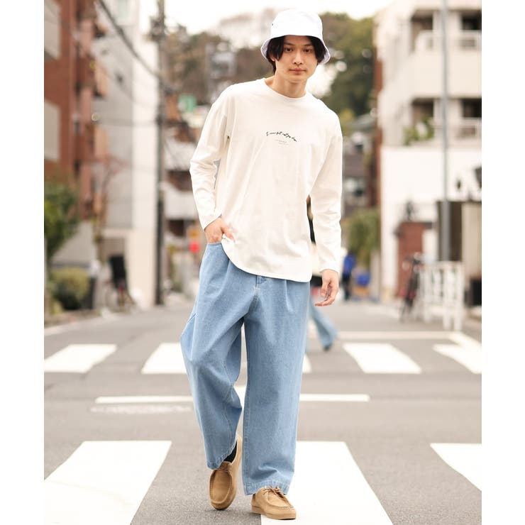あおば着用 latui atelier OAF ジーンズ バギーパンツ 泥加工