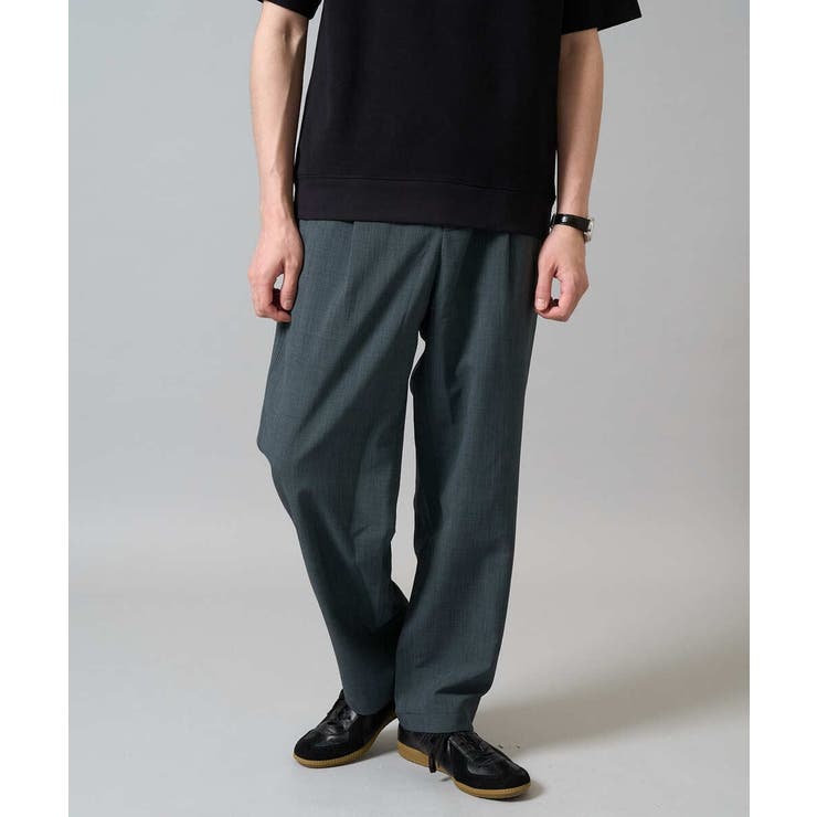 【接触冷感 イージーケア】ドライタッチワンタックワイドイージースラックス【春リラ… | a.v.v【MEN】 | 詳細画像1 