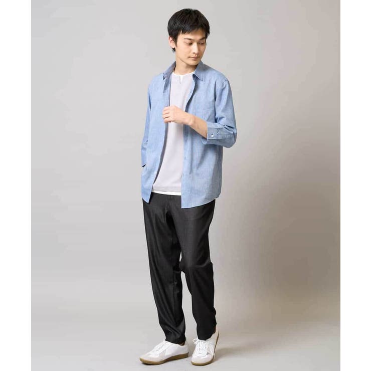 スマートシャンブレー フルレングス テーパードパンツ | a.v.v【MEN】 | 詳細画像5 