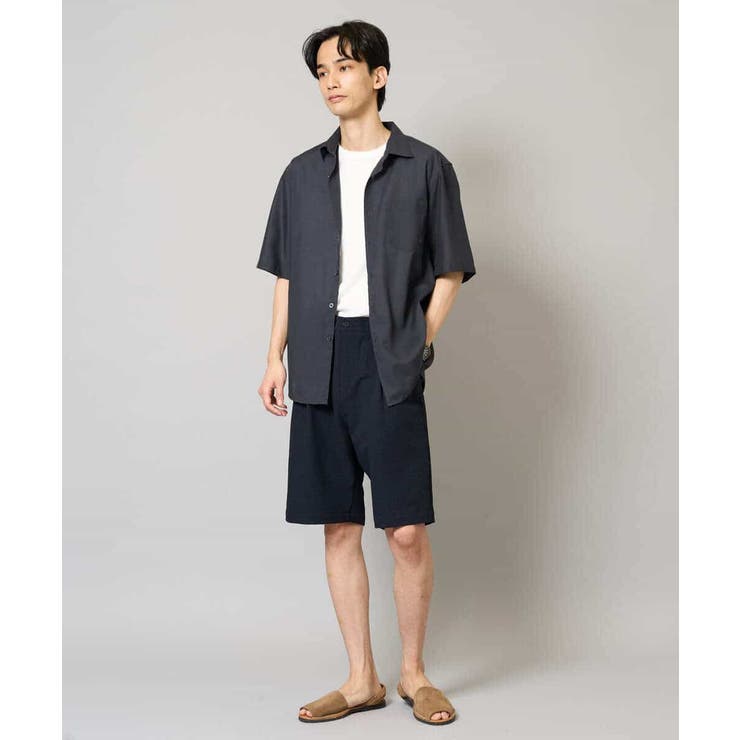 【イージーケア/吸水速乾/毛玉になりにくい】シアサッカーワンタックハーフパンツ | a.v.v【MEN】 | 詳細画像11 