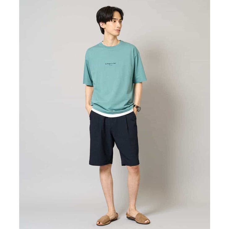 【イージーケア/吸水速乾/毛玉になりにくい】シアサッカーワンタックハーフパンツ | a.v.v【MEN】 | 詳細画像16 