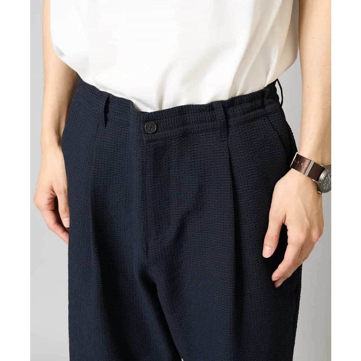 【イージーケア/吸水速乾/毛玉になりにくい】シアサッカーワンタックハーフパンツ | a.v.v【MEN】 | 詳細画像21 