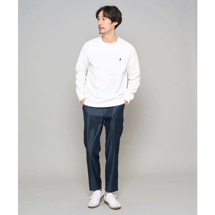 【イージーケア/接触冷感】デニムライクストレッチセミルーズパンツ | a.v.v【MEN】 | 詳細画像10 