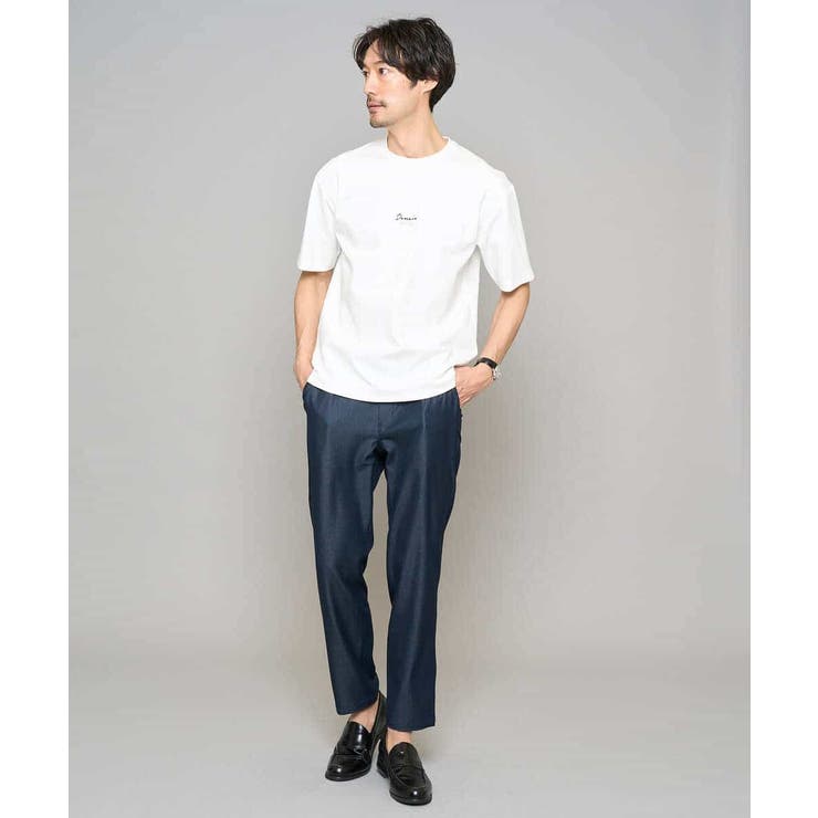 【イージーケア/接触冷感】デニムライクストレッチセミルーズパンツ | a.v.v【MEN】 | 詳細画像2 