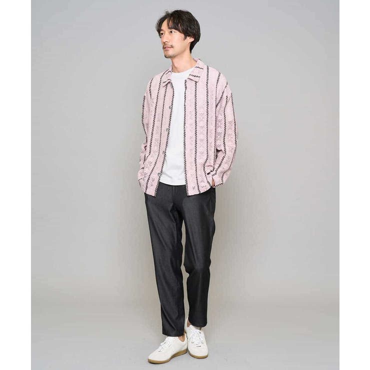 【イージーケア/接触冷感】デニムライクストレッチセミルーズパンツ | a.v.v【MEN】 | 詳細画像22 