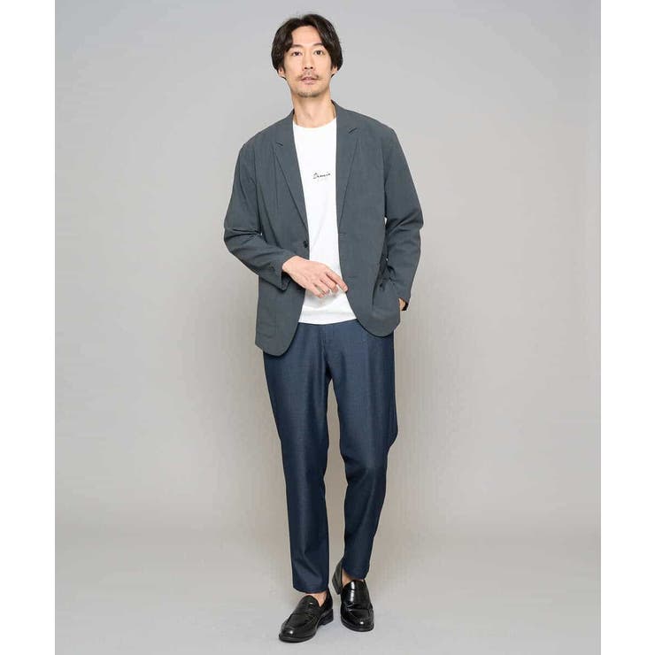 【イージーケア/接触冷感】デニムライクストレッチセミルーズパンツ | a.v.v【MEN】 | 詳細画像6 