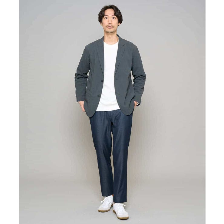 【イージーケア/接触冷感】デニムライクストレッチセミルーズパンツ | a.v.v【MEN】 | 詳細画像8 